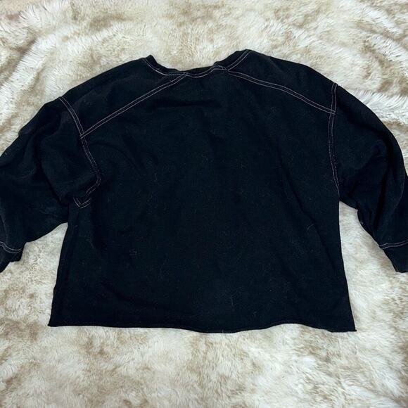 Sage collective black body fit crewneck sweatshirt | Sz M - Picture 5 of 5